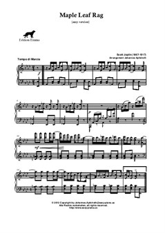 Maple Leaf Rag, Ragtime by Scott Joplin [Easy Version]