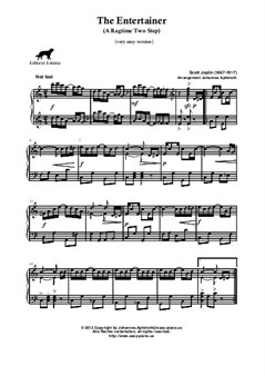 The Entertainer, Ragtime by Scott Joplin [Very Easy Version]