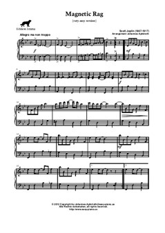 Magnetic Rag, Ragtime as one very easy version by S. Joplin