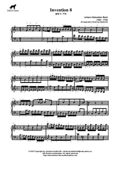 J. S. Bach, zweistimmige Inventionen: Nr. 8, 13 und 14